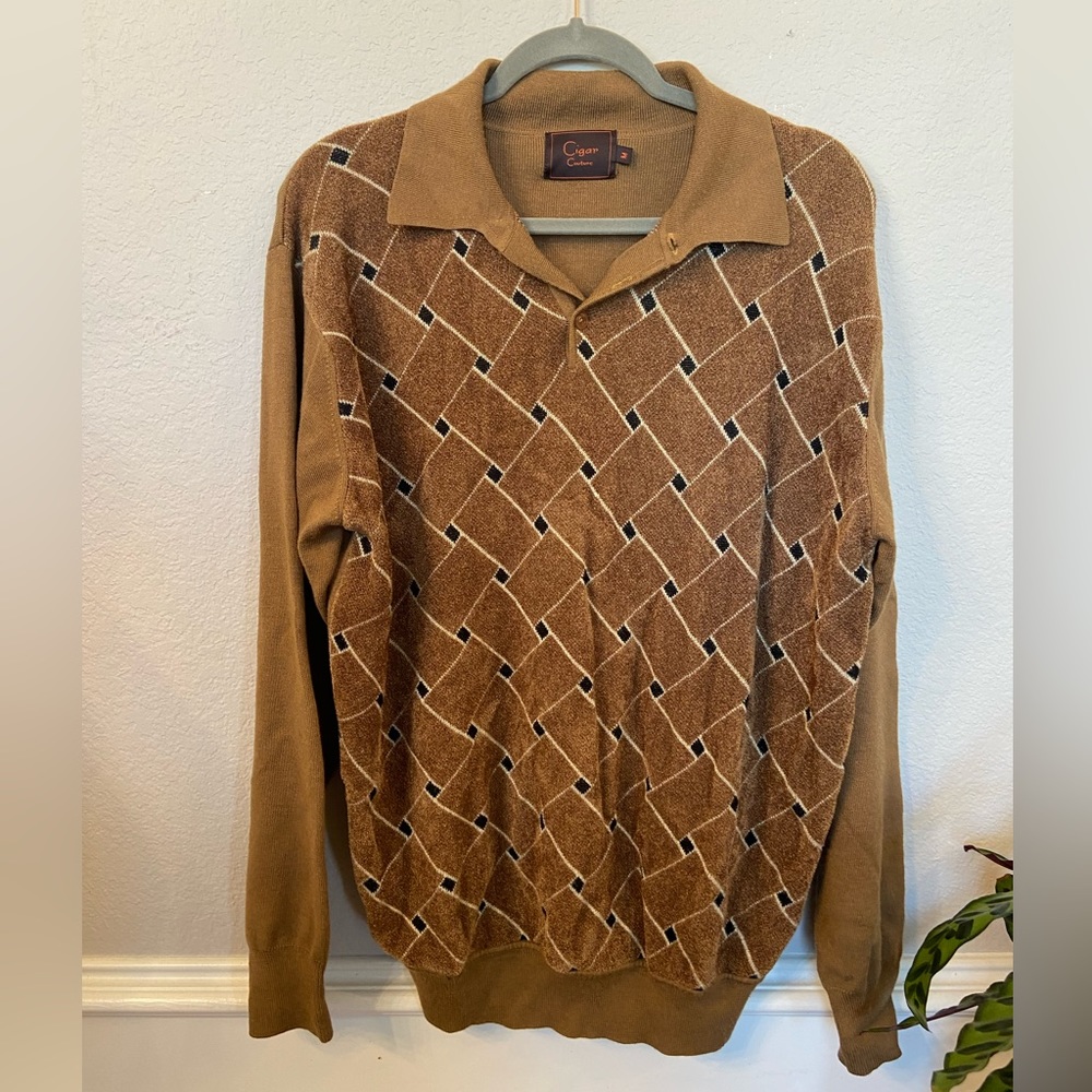 Vintage Cigar Couture Grandpa Sweater size Medium